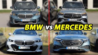 Mercedes vs BMW SClass vs 7 Series EClass vs 5 Series GLE vs X5 GLC vs X3 CClass vs 3Series [upl. by Camilo]