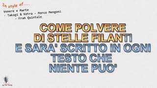 Takagi amp Ketra  Ft Marco Mengoni  Ft Frah Quintale  Venere E Marte Strumentale e Karaoke [upl. by Justen]