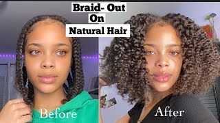 PERFECT BRAIDOUT TUTORIAL ON NATURAL HAIR  SUPER DEFINED CURLS [upl. by Annair134]