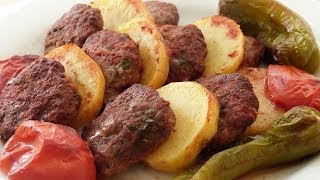 Fırında Köfte Patates Tarifi  Fırında Köfte Nasıl Yapılır [upl. by Rede1]