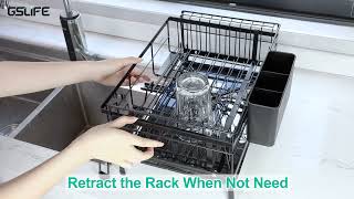 Introducing the 2024 Latest Dish Rack GSlife Expandable Dish Drying Rack [upl. by Neirol198]