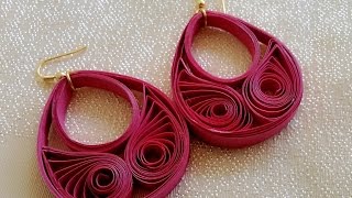 New Model quilling papers earring  Paper earrings making tutorial video [upl. by Fradin]