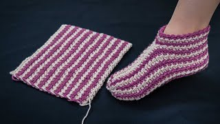 The easiest way to crochet slippers [upl. by Enna]