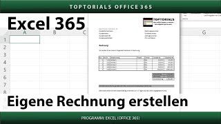 Eigene Rechnung erstellen ganz einfach  Excel 365 Tutorial [upl. by Dina]