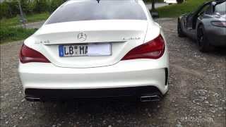 Mercedes CLA 45 AMG vs A45 AMG Sound Comparisson Acceleration 1080p HD [upl. by Hnim24]