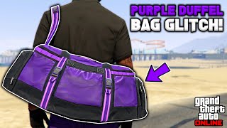 How To Get The Purple Duffel Bag Glitch In Gta 5 Online No BEFF or Transfer [upl. by Olivero]