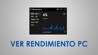 Cómo ver el rendimiento de nuestra PC en pantalla [upl. by Querida]