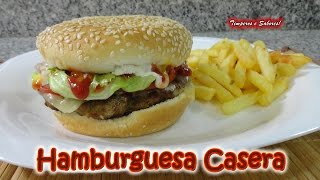 HAMBURGUESA CASERA fabulosa [upl. by Cairistiona814]