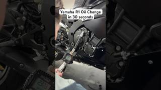 Yamaha R1 Oil Change in 30 seconds shorts maintenance [upl. by Ebneter]