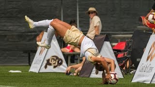 The art of flip throws Colorado womens soccer explains highflying feat [upl. by Johnny]