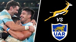 ARGENTINA BEAT SOUTH AFRICA Springboks vs Pumas Rugby Championship 2024 Review [upl. by Rehpotsihrc405]