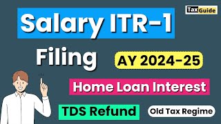 Income Tax Return ITR1 filing  ITR 1 online filing process AY 202425  ITR filing for Salaried [upl. by Shira]