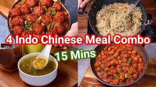 Indo Chinese Meal Combo  Just 15 Minutes  Perfect Street Style Lunch amp Dinner Combo Meal [upl. by Notyrb]