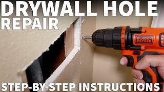 How to Fix Holes in Drywall  How to Repair and Patch Large Hole or Cutout in Drywall [upl. by Orpheus]