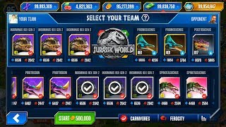 INDOMINUS REX GEN 2 FULL LEVEL 40 vs ALL DINOSAURS  JURASSIC WORLD THE GAME [upl. by Shalna446]