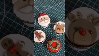 🎅🏻 cupcake🧁 cupcake fondantdecoration fondantcake christmascake christmasideas diy baking [upl. by Ridgley]