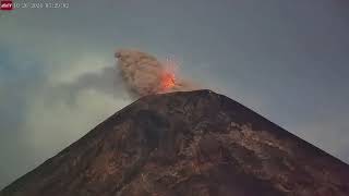 Oct 26 2024 Night to Day Volcanic Eruptions of Fuego Volcano [upl. by Castor]