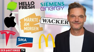 Märkte am Morgen McDonalds Apple Tesla Wacker Chemie Siemens Energy HelloFresh SMA Solar [upl. by Jennifer]