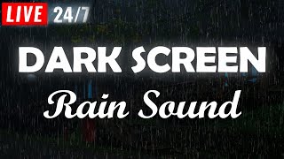 Rain sounds for sleeping BLACK SCREEN  Natural rain sounds for Relaxing Sleeping Studying ASMR [upl. by Anirtak]