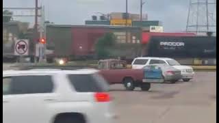 In The Ferndale Michigan USA Area With A CN Train Rolling By Town  81516 [upl. by Larkins417]