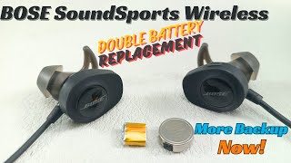 Double Battery Replacement of BOSE SoundSport Bluetooth Wireless In Ear Earphones with mic [upl. by Eirameinna903]