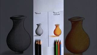 Which colour is the best❓ PENCIL 🆚 PENCIL COLOUR 🔥😱 drawing art challenge trend shorts [upl. by Gant]