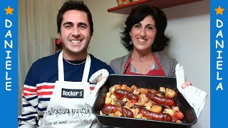 Salsiccia con patate e funghi al forno  Ricetta [upl. by Meris246]