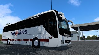 ETS 2 150 Man Lions Coach Eurolines EAA Map 10 [upl. by Razid]