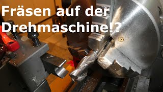 FRÄSEN auf der DREHMASCHINE Paulimot PM 3700 [upl. by Duong]