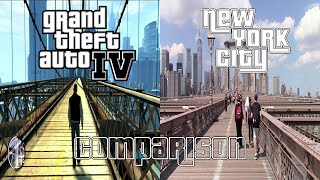 Grand Theft Auto IV GTA IV Liberty City  New York City Comparison  1 of 3 [upl. by Murrah]