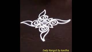 Navarathri special simple rangoli designsSmall rangoli for beginnersLatest kolam for festivals [upl. by Alleuqcaj]