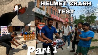 HELMET CRASH TEST Under 5KBike Riders must watch this for safety HELMETS MART BANEPA [upl. by Awra]