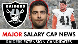 MAJOR Raiders Salary Cap News After Cutting Jimmy Garoppolo amp Hunter Renfrow  Extension Candidates [upl. by Cinomod]