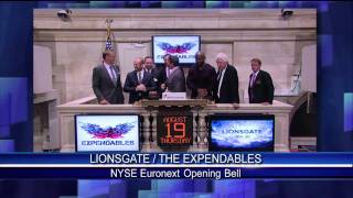 19 August 2010 Lionsgates The Expendables Opening Bell [upl. by Anivlac668]