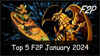 Top 5 Best FREE TO PLAY Decks in January 2024 With Duel Replays YuGiOh Duel Links F2P [upl. by Semaj]