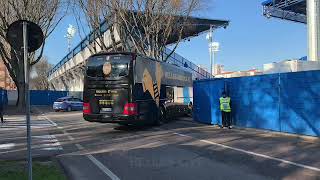 SpalHellas Verona l’arrivo dei pullman allo stadio Mazza [upl. by Yecad928]