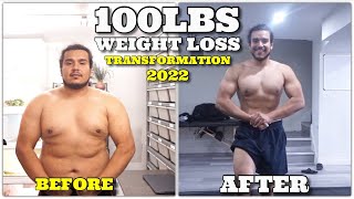 100 LBS Weight Loss Transformation My 1 Year Fitness Journey [upl. by Lawtun]