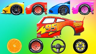 CORRECTLY GUESS LIGHTNING MCQUEEN WHEEL AND HEAD tebak gambar roda mcqueen [upl. by Ahsikit]