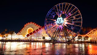 Disney California Adventure Park 2022 Night Walkthrough in 4K  Disneyland Resort Anaheim California [upl. by Alaine]