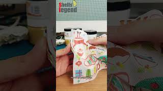 Simple Tutorial for Oyster Shell Christmas Ornaments diy shellideas craft [upl. by Cavuoto]