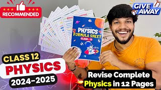 Physics FORMULA Sheet Class 12  Topper Chapter Wise Notes 2024  2025 NCERT kaksha [upl. by Puto]