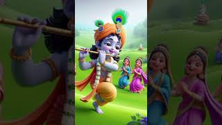 cute 😍 radha krishna cartoon status  radha krishna cartoon video  radha krishna animated short [upl. by Urbano711]