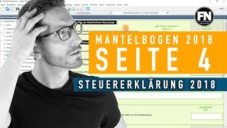 MANTELBOGEN Seite 4  Steuererklärung Elster 2018 Mantelbogen Seite 4  Arbeitnehmersparzulage [upl. by Gauldin]