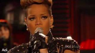 Rihanna Rihanna Russian roulette AOL Session 2010 HQ Live [upl. by Sacrod]