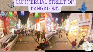 COMMERCIAL STREET OF BANGALORE DURING CHRISTMAS  DRONE LIKE VIEW  JANMANKARMA [upl. by Haididej]