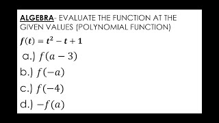 Algebra MASTER Evaluating a polynomial function [upl. by Tavey854]