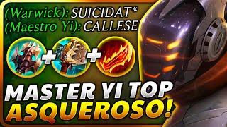 🤪¡El WARWICK MÁS TOXICO de EUROPA me INSULTA por USAR MAESTRO YI TOP con LA BUILD MÁS RARA [upl. by Aivata]