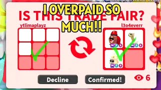 I OVERPAID SO MUCH For These RARE EXOTIC MEGA PETS😭😔 In Adopt Me [upl. by Ennaira146]