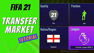 FIFA 21 How to Use Transfer Market Ultimate Team [upl. by Lagiba579]