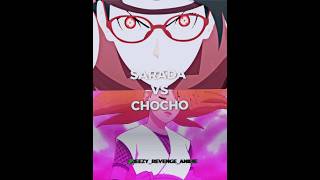 Sarada vs ChoCho and Sumire borutonarutonextgenerations [upl. by Atnauqal]